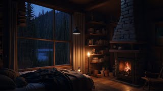 Cozy Ambiance with Rain and Fireplace Sounds for Focus Relaxation Study and Work 🌧️😴💤 Deep Sleep [upl. by Eilerua]