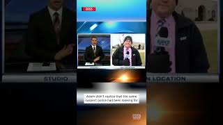 Bank Robber Interrupted News Reporters Live Broadcast shorts [upl. by Eedia]