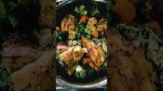 spinach stuff ed chicken breast with broccoli melody and rice [upl. by Kos]