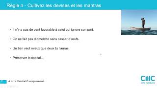 Webinaire 10 règles dor en trading [upl. by Cockburn]