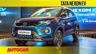 Tata Nexon EV and facelift Walkaround  First Look  Autocar India [upl. by Isabelle]