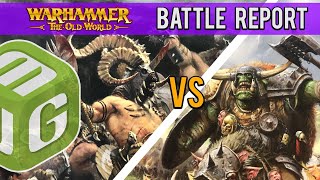 Beastmen vs Orcs and Goblins Warhammer The Old World Battle Report Ep 8 [upl. by Nevil]