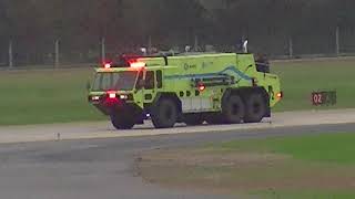 Autobomba Oshkosh Striker 3000 6x6 de la ANAC en SAAR entrenando 30042018 [upl. by Swords]