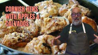 PanRoasted Cornish Hens with Apples and Calvados [upl. by Atinel]