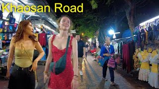 Exploring Khaosan Road at Night [upl. by Nesyla]