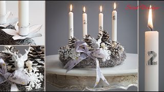 Adventsljusstake  Advent candlesticks  White and beautiful [upl. by Ennail]