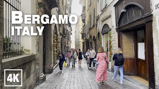 Bergamo Walking Tour ITALY • 4K 60 fps HDR ASMR [upl. by Millwater917]