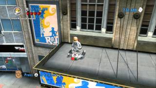 LEGO City Undercover 100 Guide  Bright Lights Plaza Overworld Area  All Collectibles [upl. by Ettenrahc]