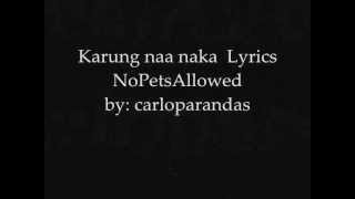 Karung Naa Naka  NoPetsAllowed Lyrics on screen [upl. by Nay]