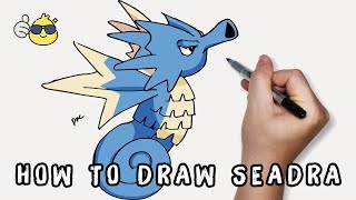 How to Draw Cute Pokemon Seadra Extremely Easily  Duc Draw [upl. by Naffets]