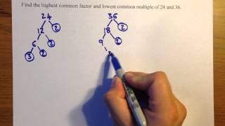 Highest common factor and lowest common multiple [upl. by Ym]