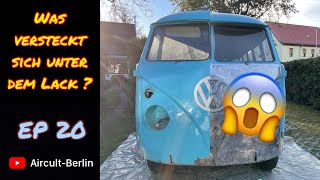 VW T1 Bus Projekt  Frontmaske was versteckt sich unter dem Lack am Bulli [upl. by Ike]