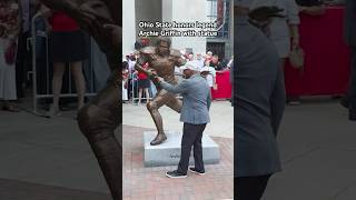 Ohio State honors twotime Heisman winner Archie Griffin with statue football ohiostate [upl. by Deehahs57]