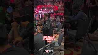 Negreanu ELIMINATED in 16th at WSOP 😭♠️ [upl. by Ecirtac]