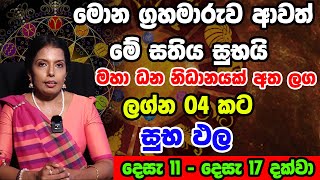 Weekly Horoscope  Sathiye Lagna Palapala  Lagna Palapala Sinhala  December Palapala 2023 [upl. by Bullis]