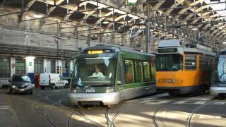 Eurotram 7003 ATM Milano in uscita dal deposito Ticinese [upl. by Nauqahs]