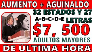 💥𝐒𝐎𝐍 75𝟎𝟎💥ABCDE DEPÓSITOS EN TARJETAS BIENESTAR NOV🎁 𝐀𝐔𝐌𝐄𝐍𝐓𝐎 𝐘 𝐀𝐆𝐔𝐈𝐍𝐀𝐋𝐃𝐎🎁MENSAJE CLAUDIA HOY [upl. by Netsew]