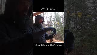 Toilet Lid Fell Down Outhouse diy bushcraft [upl. by Cynara]