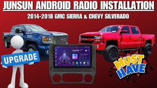 20142018 GMC Sierra amp Chevy Silverado StepbyStep Junsun Android Radio Installation Guide [upl. by Aihselef947]