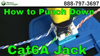 How to Punch Down a RJ45 Cat6A Keystone Jack [upl. by Nnylg416]