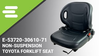 Review E537203061071 NonSuspension Toyota Forklift Seat  epartsshop [upl. by Merari]