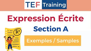 TEF Expression Écrite Section A  Niveaux B2 et C1 [upl. by Eceinert]