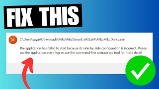 FIX Application Failed to Start Because Side By Side Configuration is Incorrect [upl. by Nolasba]