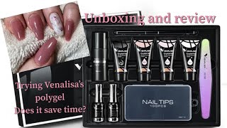 AliExpress nail art Haul 38  Trying a Venalisa Polygel kit  does it save time ￼￼ [upl. by Dnomsad290]