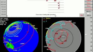 Seismic Waves from 2011 Tohoku Japan earthquake [upl. by Uaerraj]