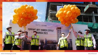 Intiland Gelar Topping Off Tower City57 Apartemen Fifty Seven Promenade [upl. by Renee186]