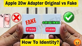 Apple Original vs Fake 20W Adapter  5 Ways to identify  iPhone 16 amp 16 Plus  iPhone 12131415 [upl. by Boyd76]