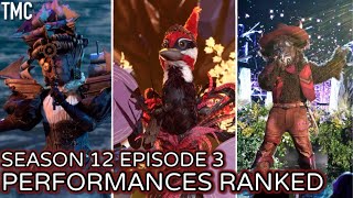 Season 12 Ep 3 Performances ranked The masked singer US [upl. by Moulton389]