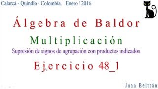 Supresión de signos de agrupación con productos indicados Baldor 48 7 [upl. by Mosera486]