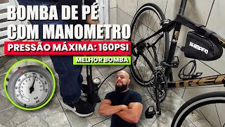 Bomba De Oficina Bike High One Gf 55e Com Manômetro 160 Psi Cor Preto [upl. by Madid]