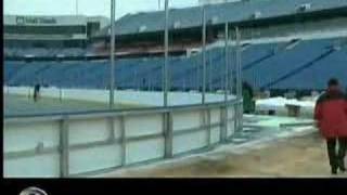 Constructing the Rink for the 2008 NHL Winter Classic game [upl. by Suzi]