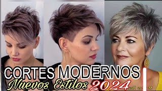 Cortes de Cabello CORTOS en CAPAS Tendencia y Estilo Cortes de Moda 2024 [upl. by Nylaret502]