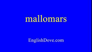 How to pronounce mallomars in American English [upl. by Nodnalb978]