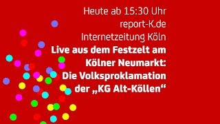 KG AltKöllen VolksProklamation des Kölner Dreigestirns [upl. by Beckett]