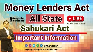 Money Lenders Act  All State  Sahukari Act CA Deepankar S [upl. by Amalita]