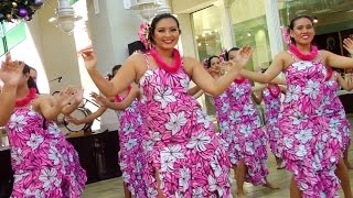 Traditional Hawaiian Hula Dance at Aloha Tower  LookIntoHawaiicom [upl. by Marlane601]