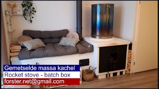 Gemetselde massa houtkachel  Rocket stove batch box [upl. by Akirat]