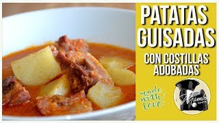 Patatas guisadas con costillas adobadas con MAMBO 🍖🥔 [upl. by Neelra]