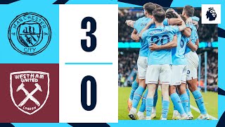 HIGHLIGHTS Man City 30 West Ham  Ake and Foden score as Haaland breaks ANOTHER goal record [upl. by Lleirbag119]