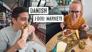 Copenhagens BEST Food Market Tour  Making Our Own Danish Smørrebrød [upl. by Oloapnaig]