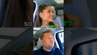 Ariana Grande In this hilarious clip James Corden flexes his muscles and carries pop sensation [upl. by Joseito685]