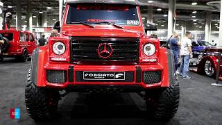 Amazing Custom Mercedes Benz G550 4x4 Squared Exterior Walkaround LA Auto Show [upl. by Sprague]