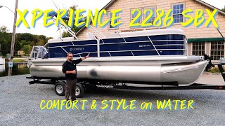 Explore the Comfort amp Style on Water Godfrey Sweetwater Xperience 2286 SBX  Woodard Marine [upl. by Savick]