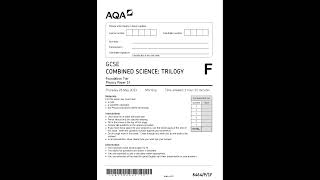 AQA GCSE COMBINED SCIENCE TRILOGY PHYSICS PAPER 1 2023 8464P1F Foundation Tier [upl. by Lukasz]