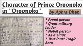 Character of Oroonoko in the novel quotOroonokoquot by Aphra Bhen l Role played by Oroonoko l [upl. by Wernher]