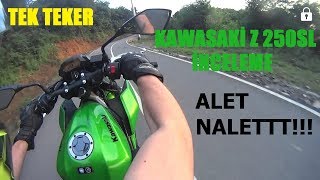 KAWASAKİ Z250 SL TEST  TEK TEKER  kawasakinin şık parmak dokunuşu [upl. by Yanarp625]